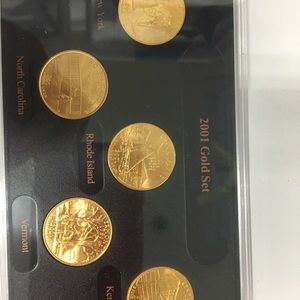 2001 Gold layered Quarter Set